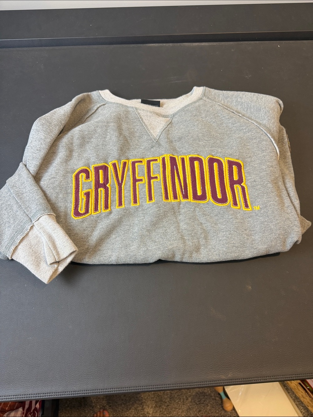 Gryffindor Crewneck Sweatshirt - Gray with Red & Gold Lettering